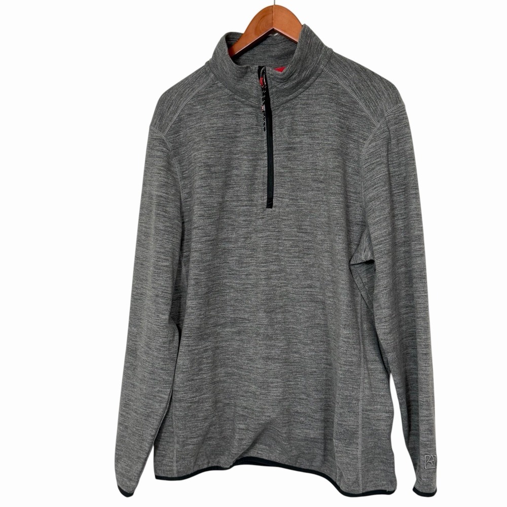 Avalanche 1/4 Zip Pullover Mens Large Gray Athletic Fleece Lightweight Outdoor